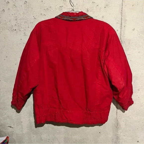 VTG London Fog Women’s Red Winter Coat/Jacket Size XS Aztec Tribal Embroidered - Picture 9 of 11
